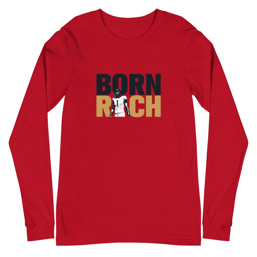 TJ Simmons "Born Rich" Long Sleeve Tee - Fan Arch