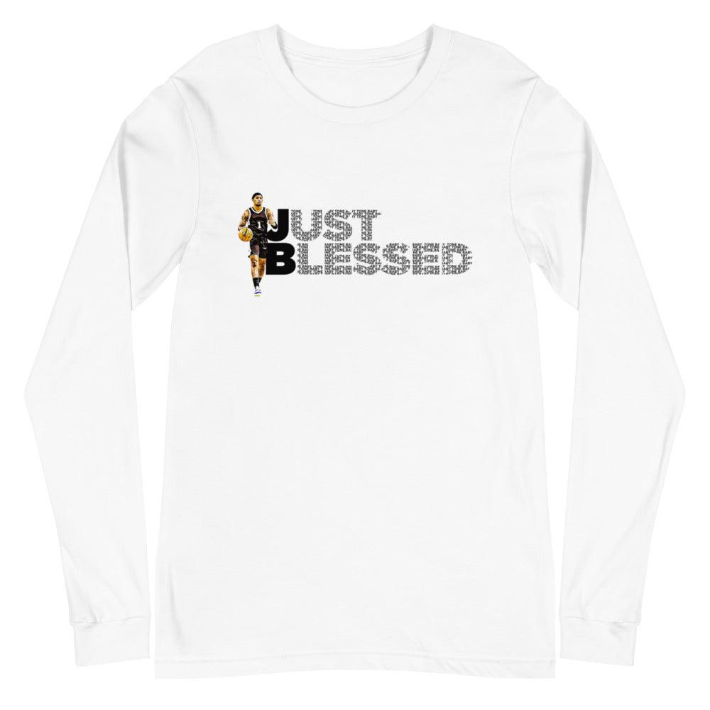 Jordan Burns "Just Blessed" Long Sleeve Tee - Fan Arch