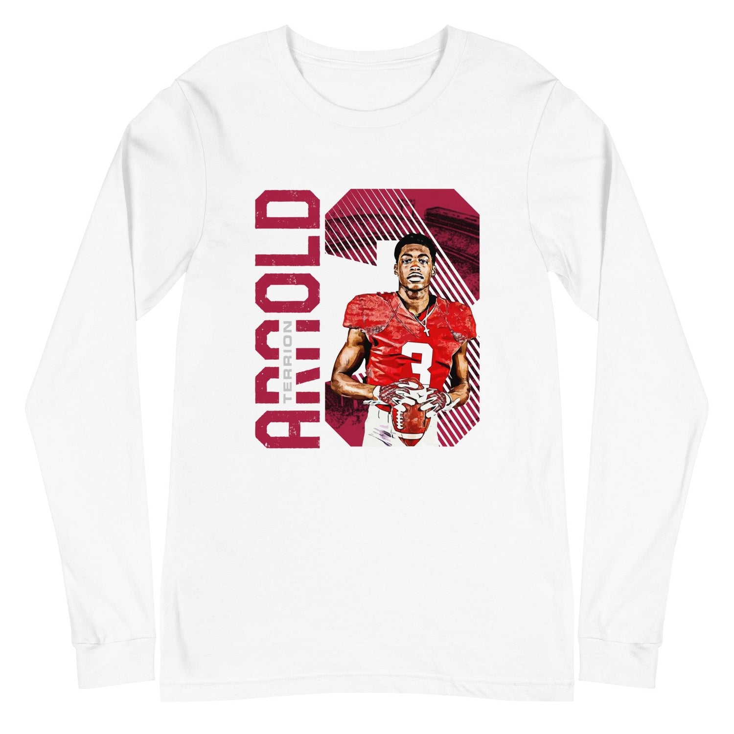 Terrion Arnold "3" Long Sleeve Tee - Fan Arch