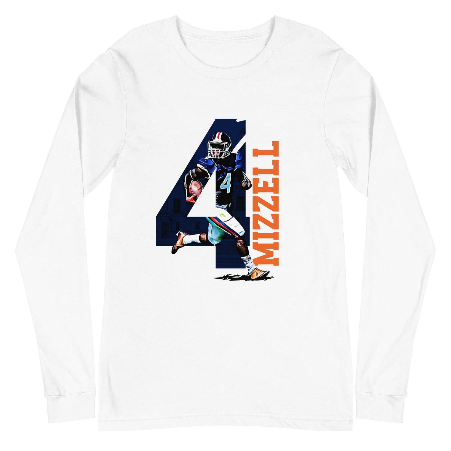 Taquan Mizzell Sr. "4" Long Sleeve Tee - Fan Arch