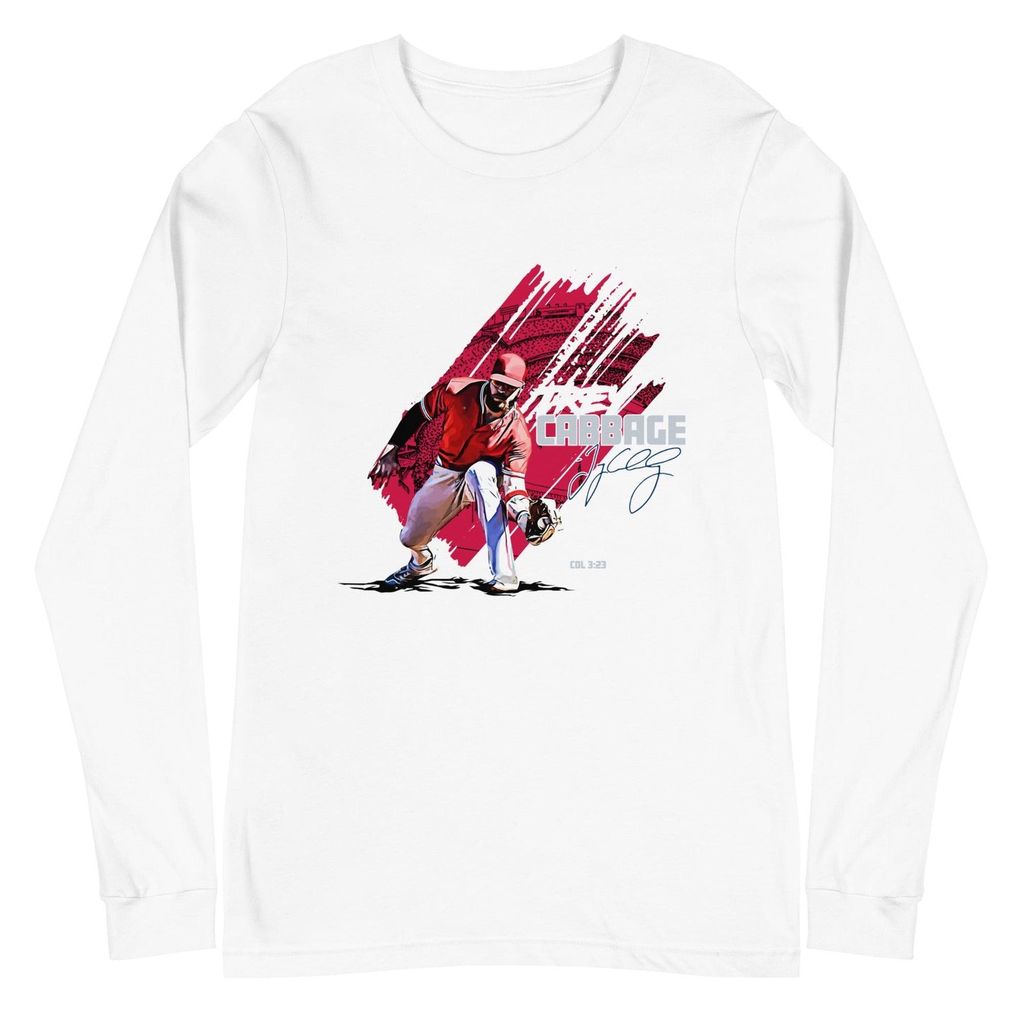 Trey Cabbage “Signature” Long Sleeve Tee - Fan Arch