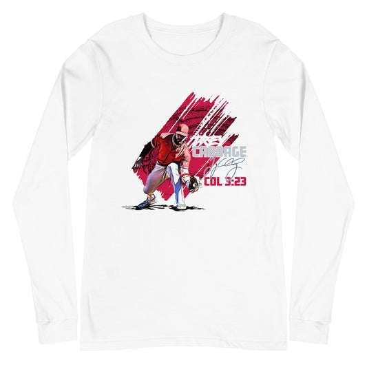 Trey Cabbage “Essential” Long Sleeve Tee - Fan Arch