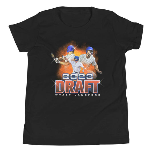 Wyatt Langford "MLB Draft" Youth T-Shirt - Fan Arch